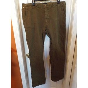 Scotch & Soda 36x32 Amsterdam Couture Straight Leg Cotton Pants Stuart Olive